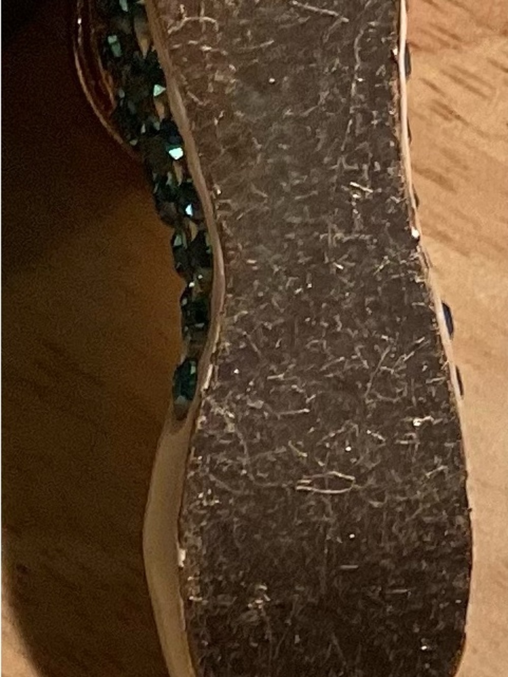 Rhinestone Turquoise Embellished Sneaker Keychain or Bag Charm - Picture 3 of 5